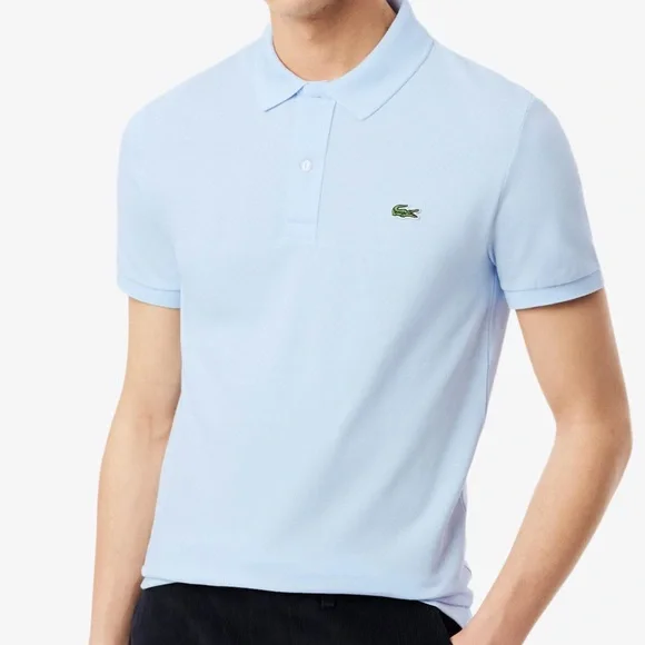BRAND NEW Lacoste Men's Light Blue Polo Shirt Size Large Slim Fit NWT - Picture 2 of 13